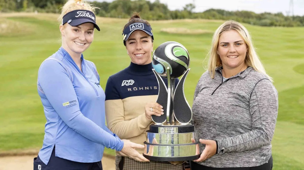 Ladies European Tour professionals Craig Lockwood has worked with holding a trophy